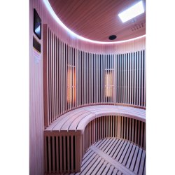 Sauna Moon Infrar&oslash;d Rund 4 pladser Sort Holls